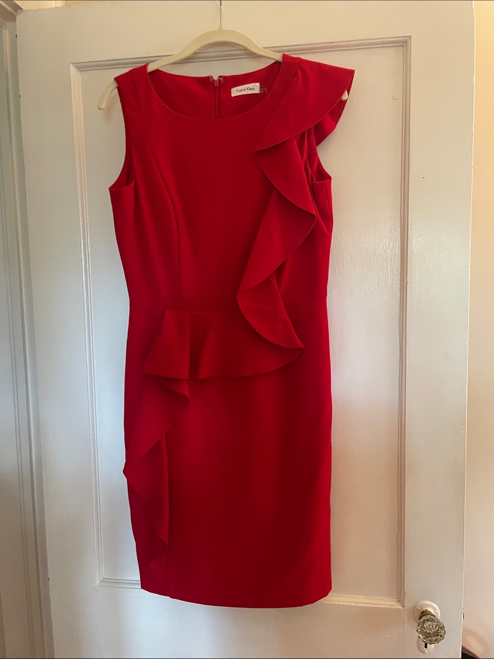 Calvin Klein Red Sheath Dress